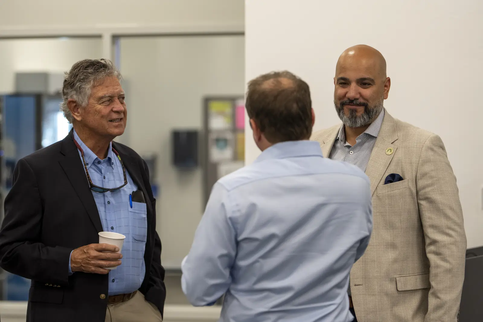 Community members networking at a Foundation event